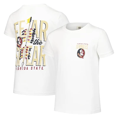 T-shirt blanc pour jeunes Seminoles Hyperlocal Comfort Colors de l'État Floride