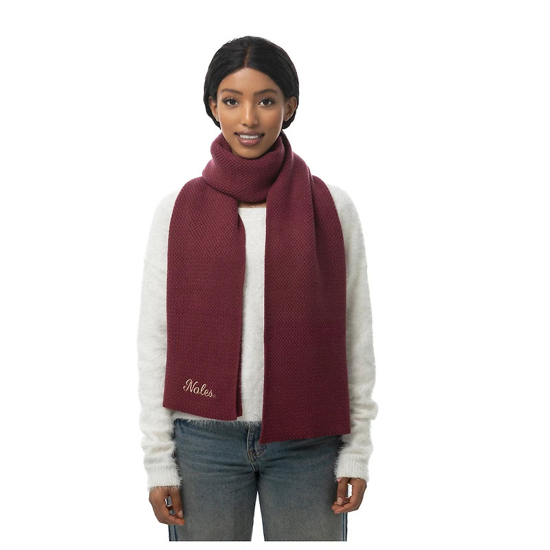Écharpe en tricot tendance ZooZatz Garnet Florida State Seminoles