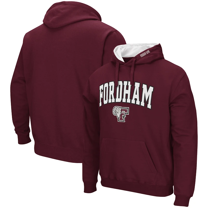 Men's Colosseum Maroon Fordham Rams Arch & Logo 3.0 Pullover Hoodie