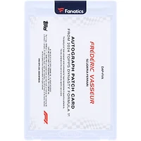 Carte autographiée F1 Topps Dynasty 2024 de Frédéric Vasseur avec double patch relique #DAP-FVA #3/10