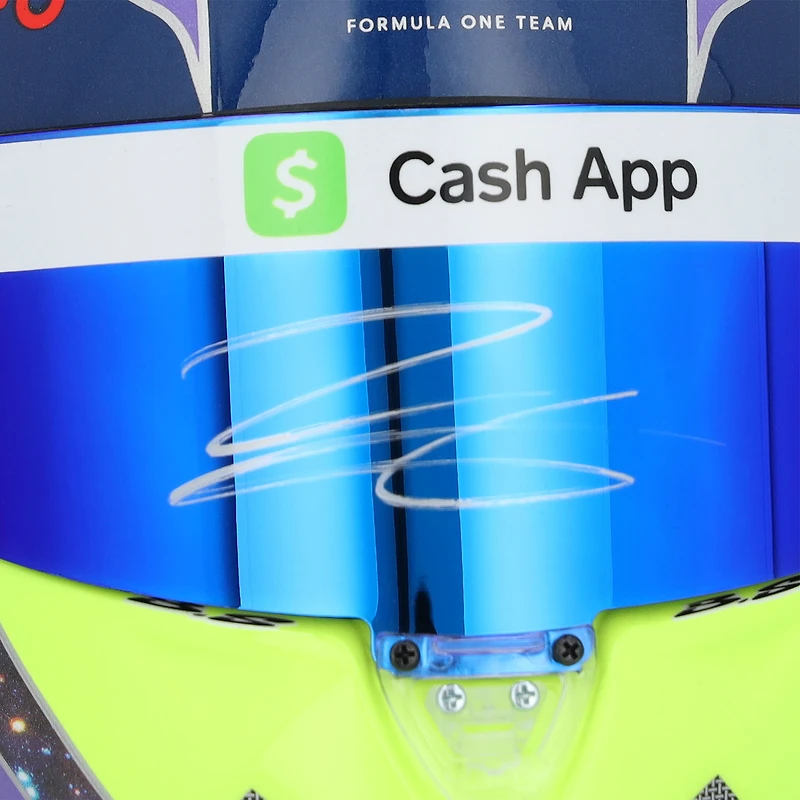 Isack Hadjar Visa Cash App Racing Bulls F1 Team Autographed 2025 1:2 Scale Helmet