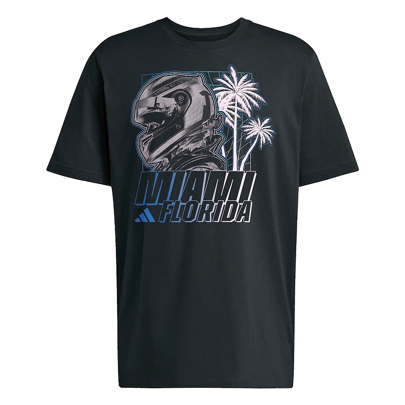 Men's adidas Black Formula 1 Miami T-Shirt