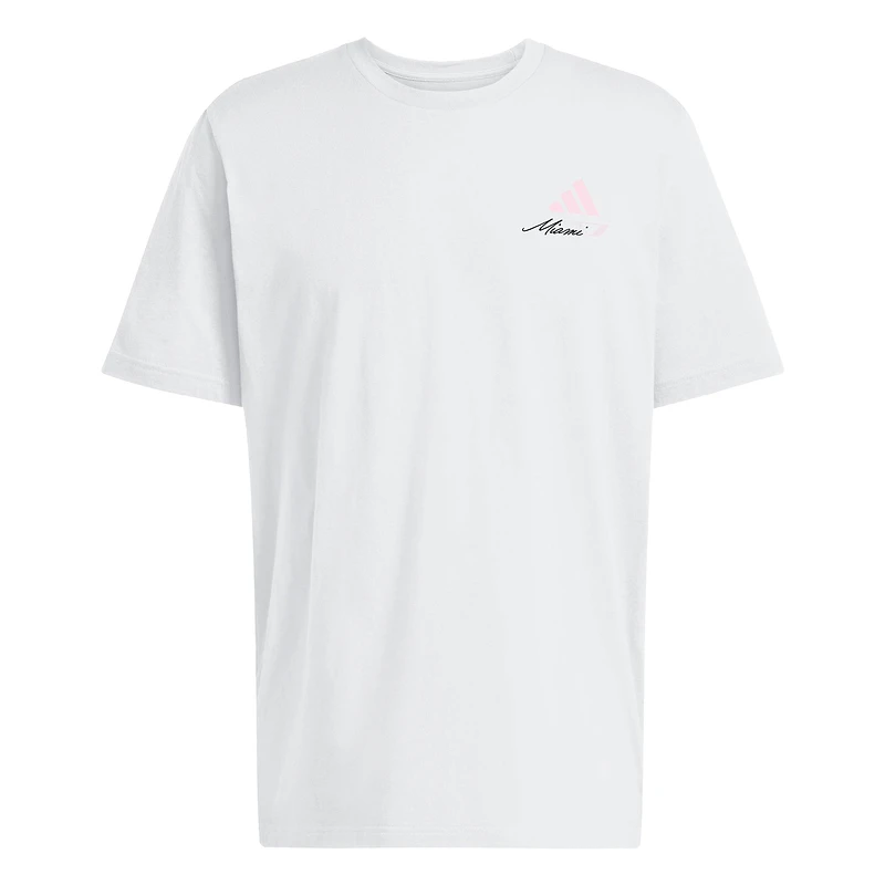 Men's adidas White Formula 1 Miami Fresh T-Shirt