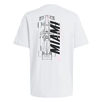Men's adidas White Formula 1 Miami Fresh T-Shirt