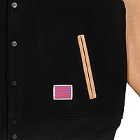 Men's Black/Tan Formula 1 x Disney Full-Zip Varsity Jacket