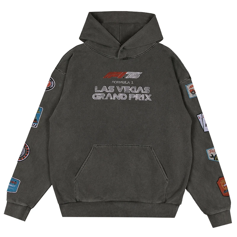 Men's Black 2025 Las Vegas Grand Prix Retro Patch Hoodie