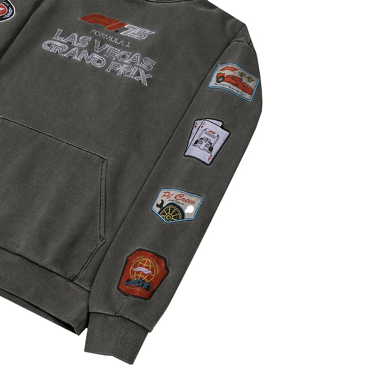 Men's Black 2025 Las Vegas Grand Prix Retro Patch Hoodie
