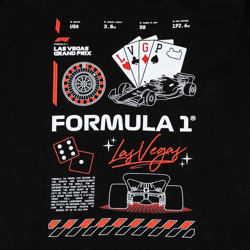 Sweat à capuche noir pour homme, Grand Prix de Las Vegas 2025