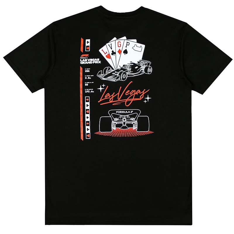 Men's Black 2025 Las Vegas Grand Prix Steering T-Shirt