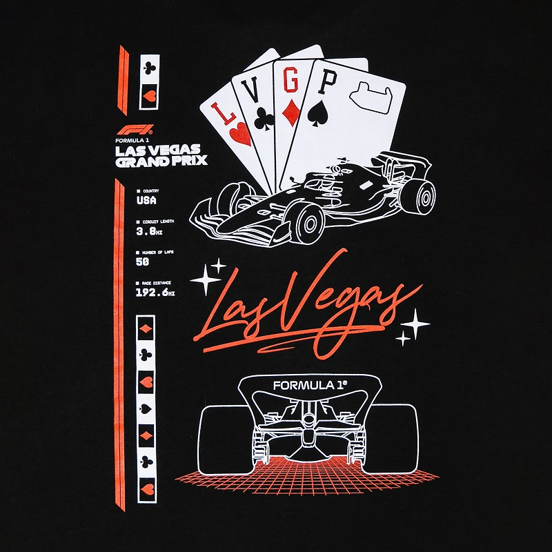 Men's Black 2025 Las Vegas Grand Prix Steering T-Shirt