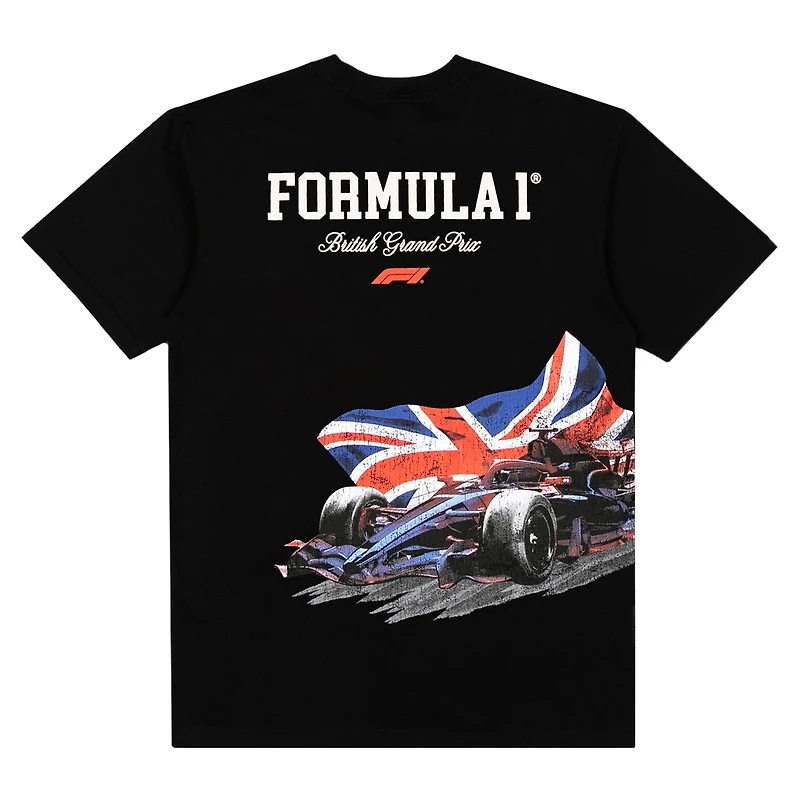 Men's  Black British Grand Prix Boxy T-Shirt