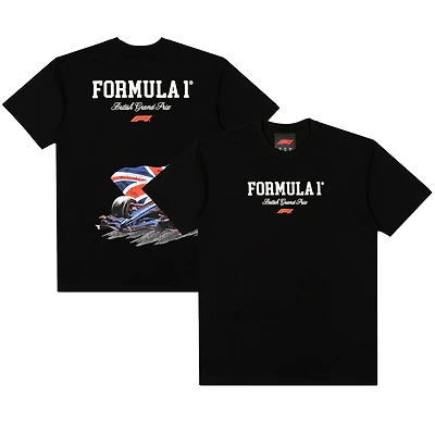 Men's  Black British Grand Prix Boxy T-Shirt