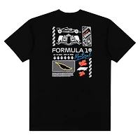 T-shirt noir pour homme Formule 1 Grand Prix du Canada 2026, coupe carrée.