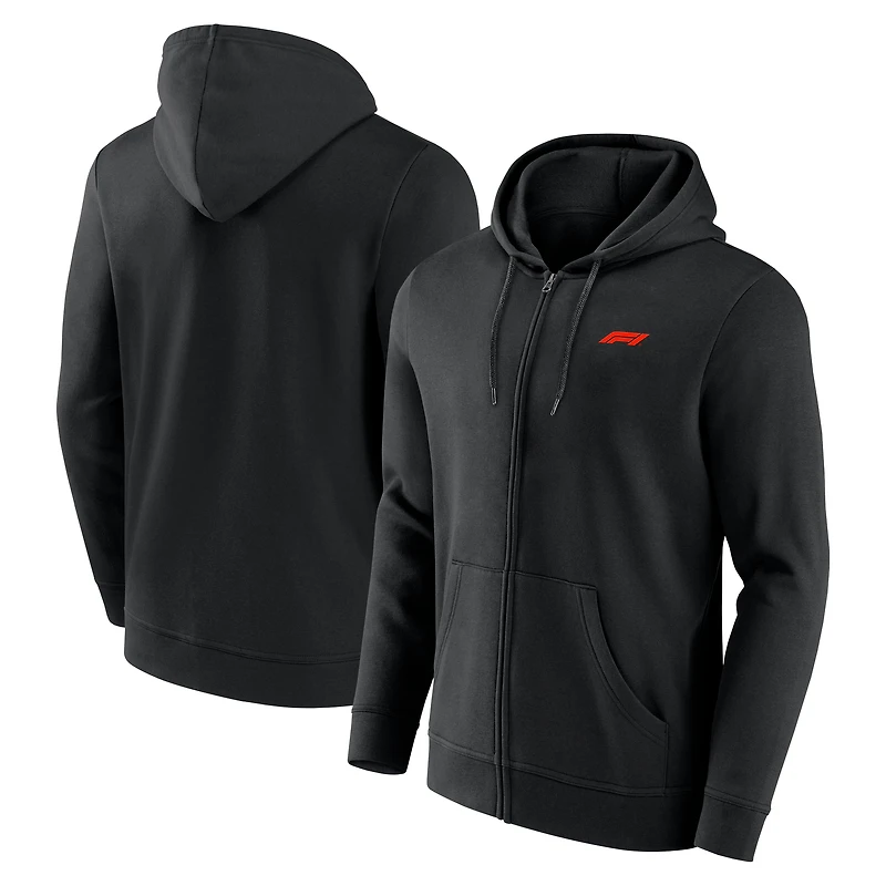 Men's Black Formula 1 Primary Full-Zip Hoodie
