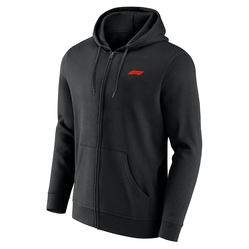 Men's Black Formula 1 Primary Full-Zip Hoodie