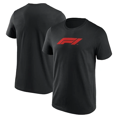 T-shirt noir avec logo principal de Formule 1 pour hommes