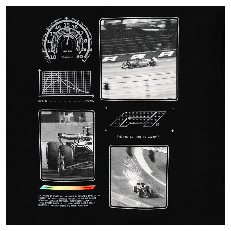 Men's Cream Formula 1 Spectacle T-Shirt