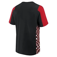 Men's Black Formula 1 Tempo Halftone Grid Panel T-Shirt
