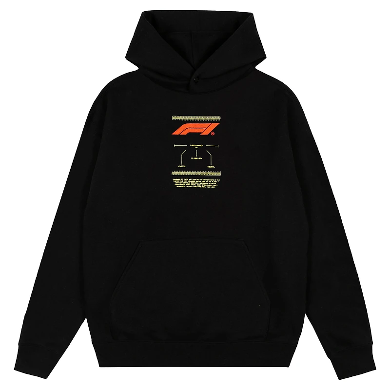 Men's White Formula 1 Turbocharged Hoodie