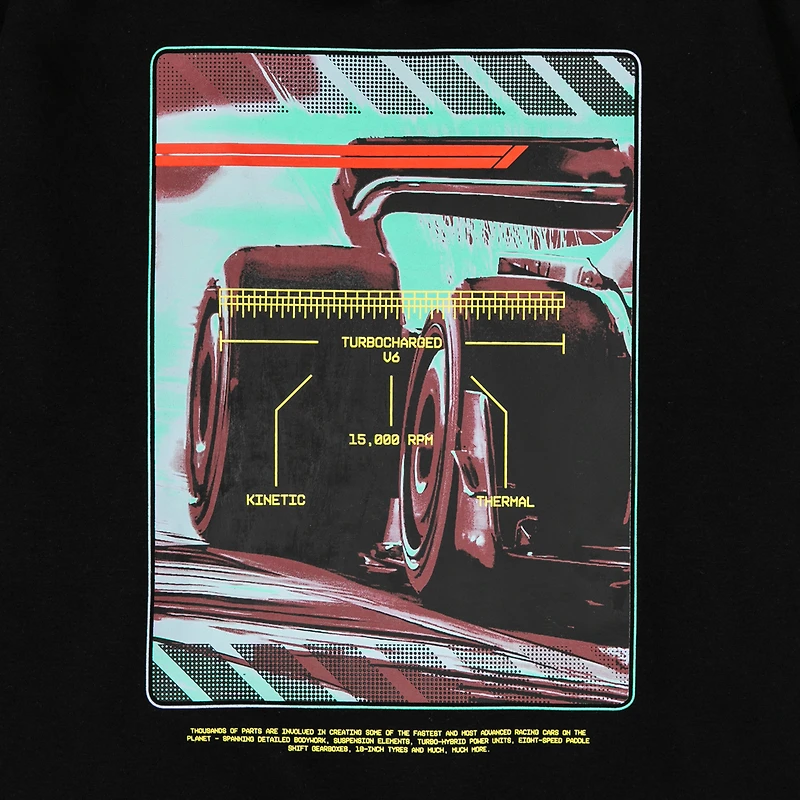 Men's White Formula 1 Turbocharged Hoodie