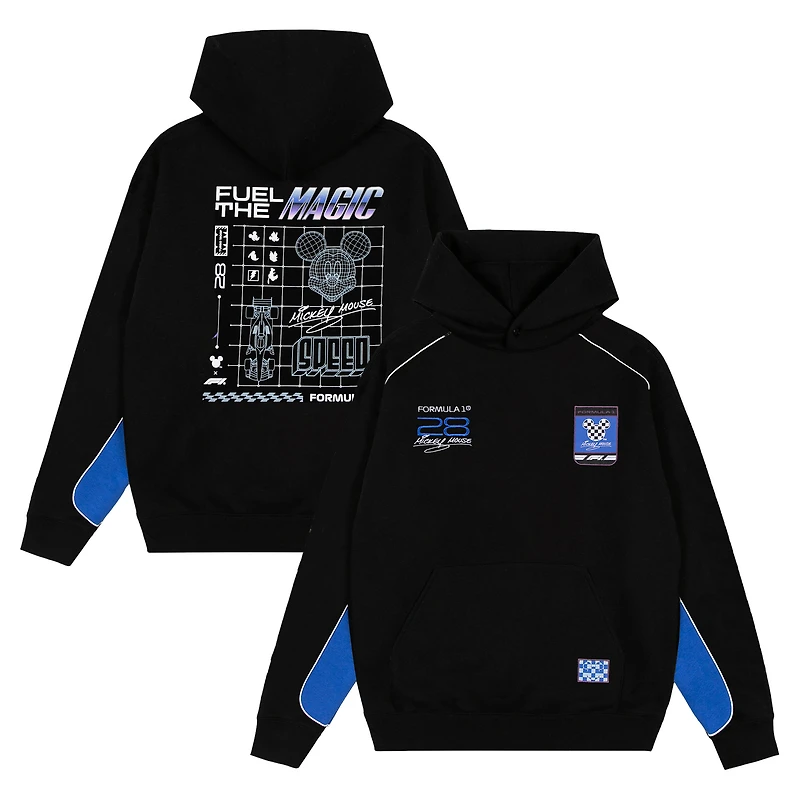 Sweat à capuche noir pour homme Formula 1 x Disney écusson