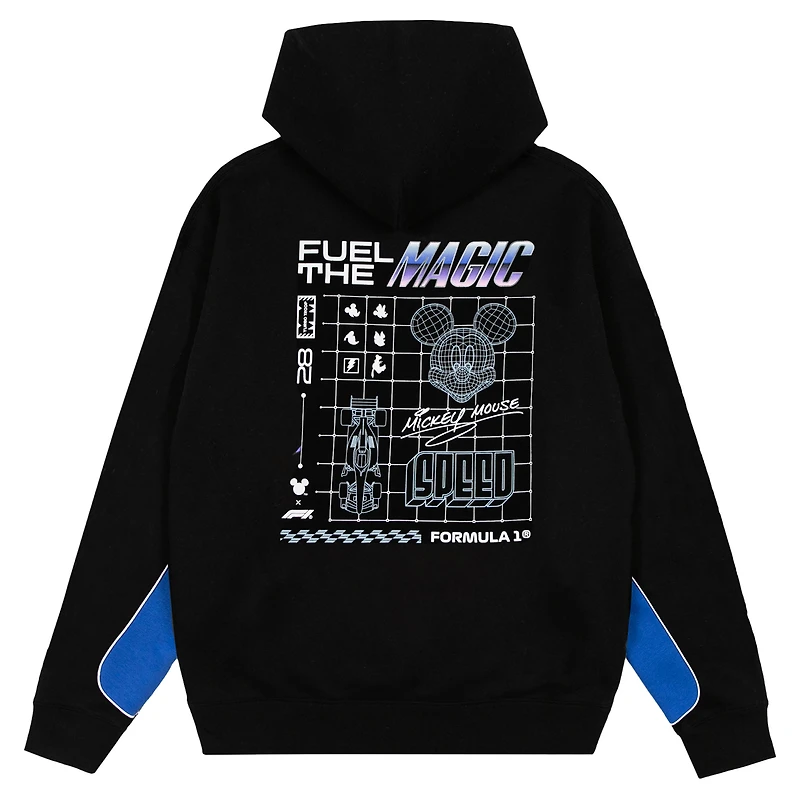 Sweat à capuche noir pour homme Formula 1 x Disney écusson