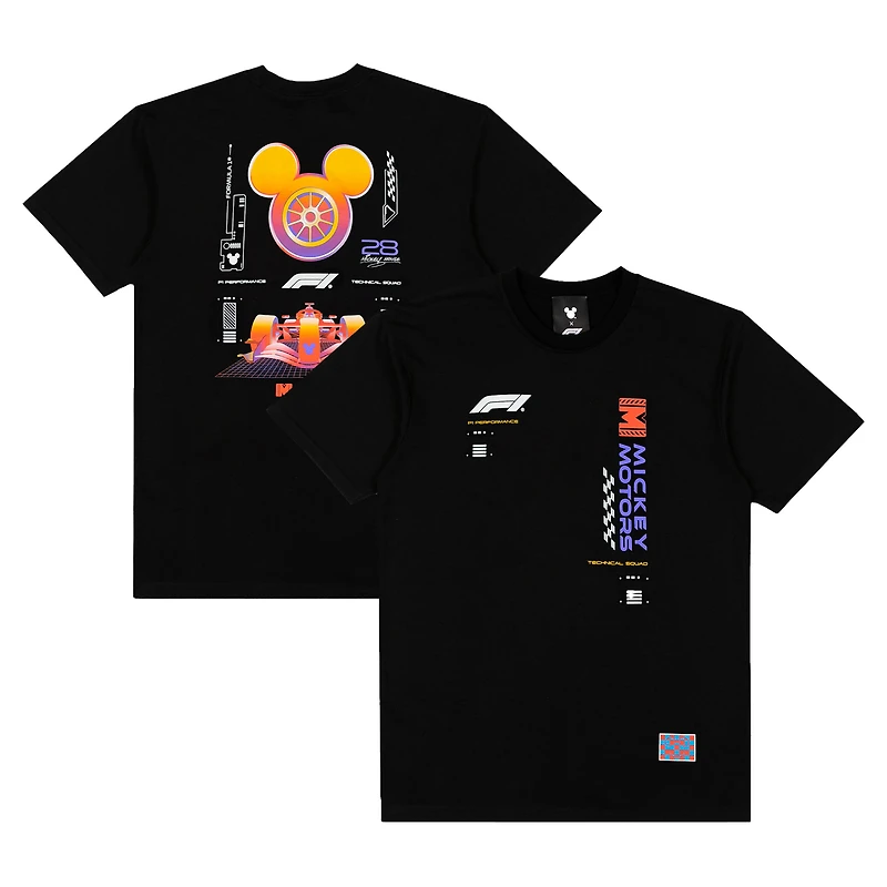 Men's  Black Formula 1 x Disney Mickey Glow T-Shirt