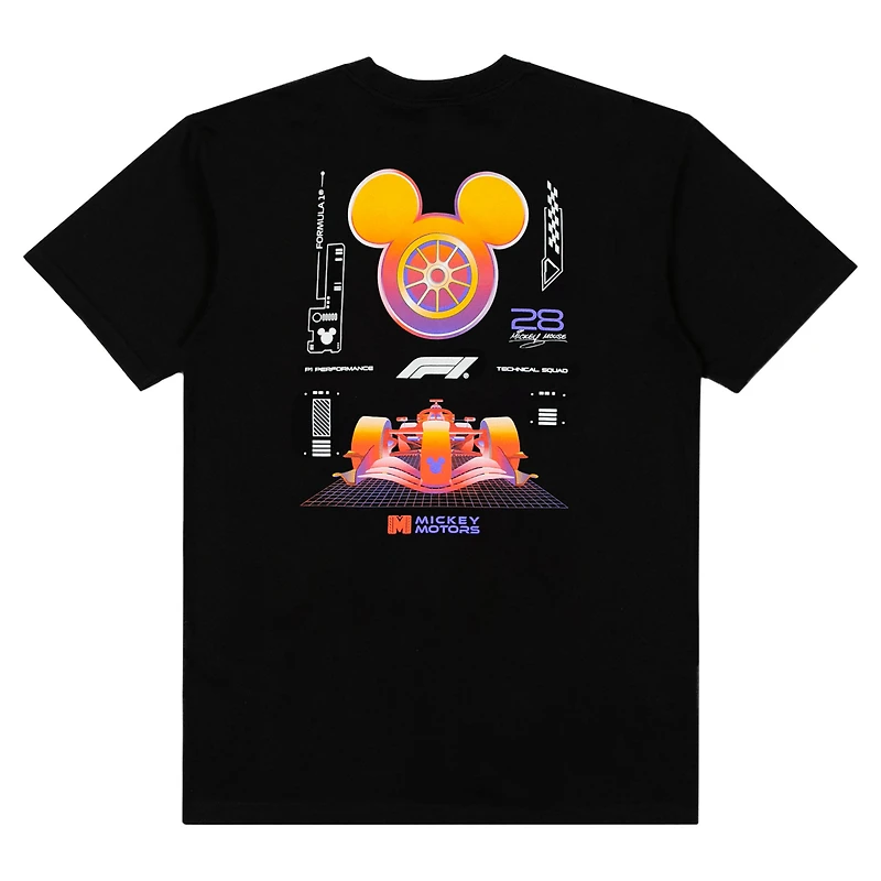 Men's  Black Formula 1 x Disney Mickey Glow T-Shirt
