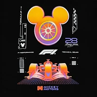 T-shirt noir pour homme Formula 1 x Disney Mickey Glow