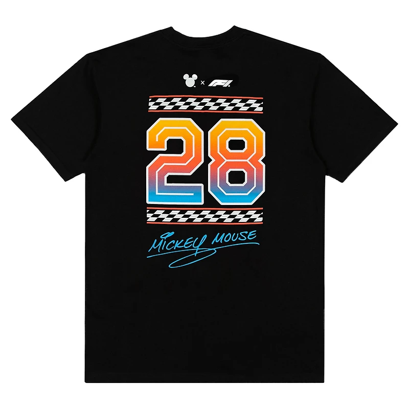 Men's  Black Formula 1 x Disney Mickey Helmet T-Shirt