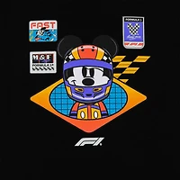 Men's  Black Formula 1 x Disney Mickey Helmet T-Shirt