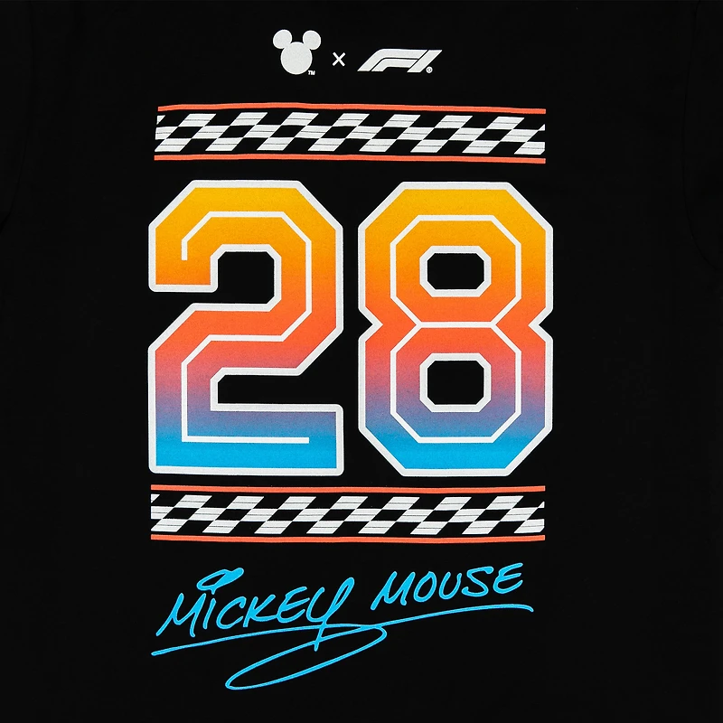 T-shirt noir pour homme Formula 1 x Disney Mickey Casque