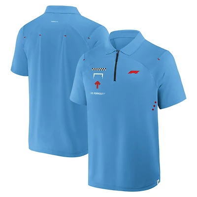 Polo bleu Formula 1 Tech à zip 1/4 pour homme