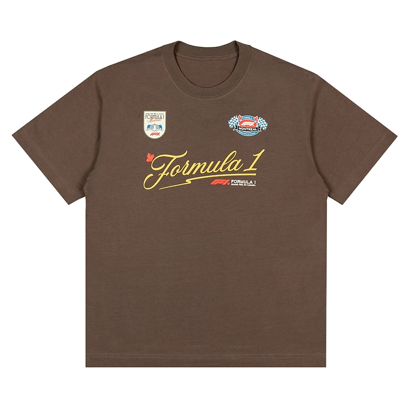 Men's Brown Formula 1 2026 Canada Grand Prix MTL Boxy T-Shirt