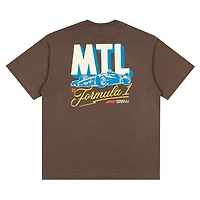 T-shirt marron pour homme, Formule 1, Grand Prix du Canada 2026, MTL, coupe carrée