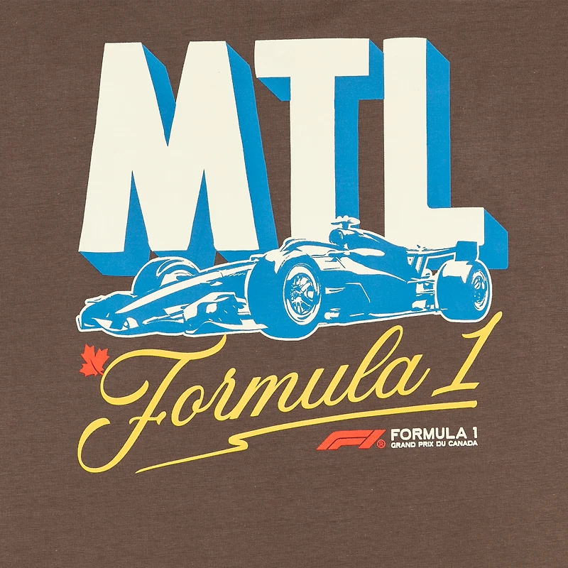 Men's Brown Formula 1 2026 Canada Grand Prix MTL Boxy T-Shirt
