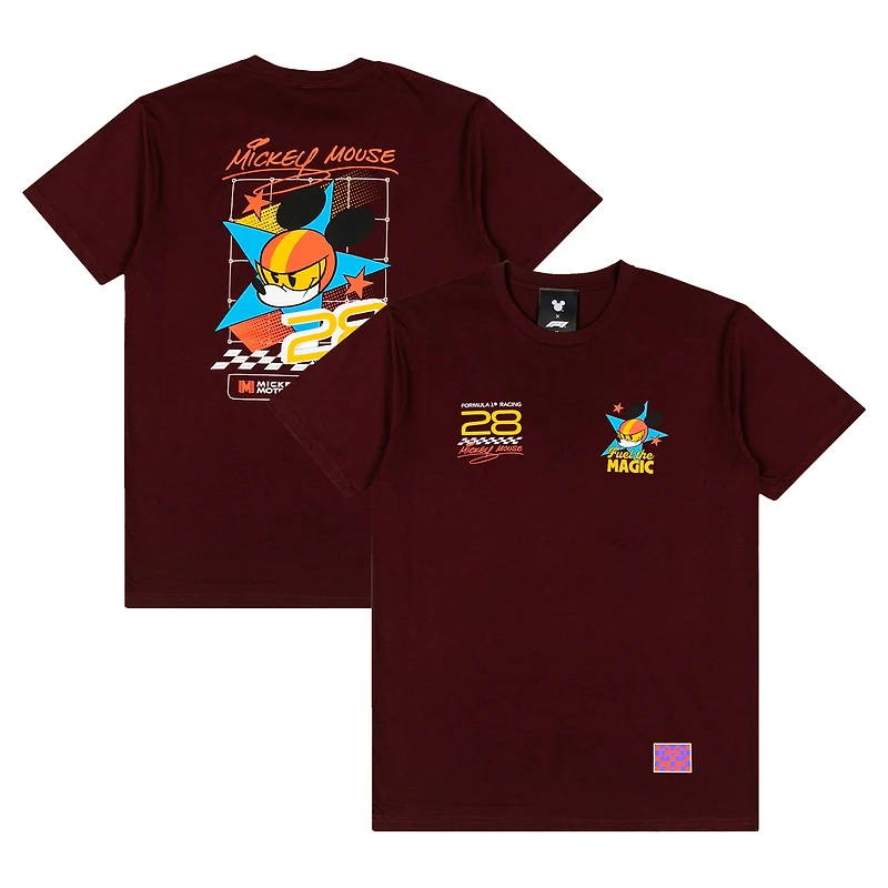 Men's Burgundy Formula 1 x Disney Mickey Racer T-Shirt