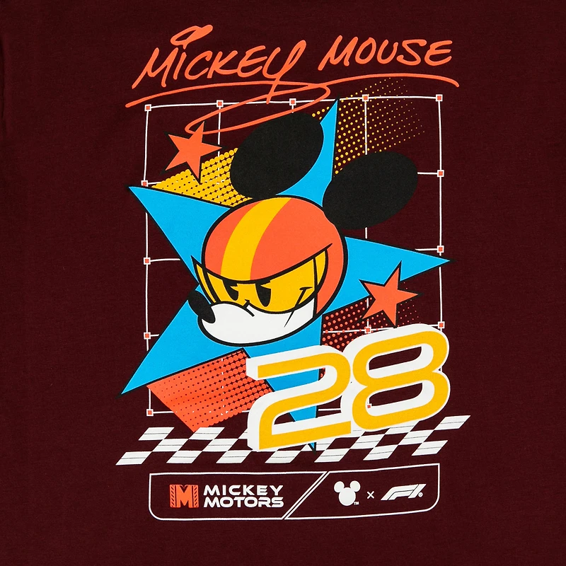 Men's Burgundy Formula 1 x Disney Mickey Racer T-Shirt