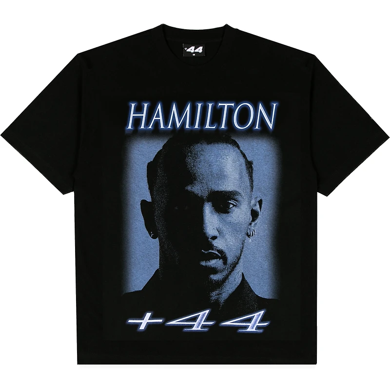 Men's Complex Lewis Hamilton Black Formula 1 Photo Print T-Shirt