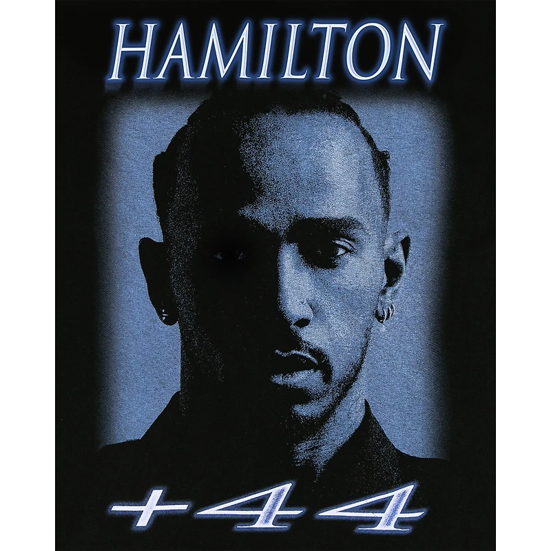 Men's Complex Lewis Hamilton Black Formula 1 Photo Print T-Shirt