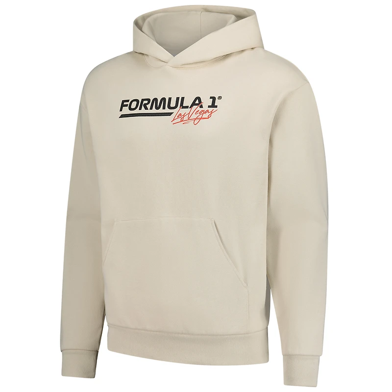 Sweat à capuche crème pour homme Formule 1 2025 Lights Out Las Vegas Grand Prix