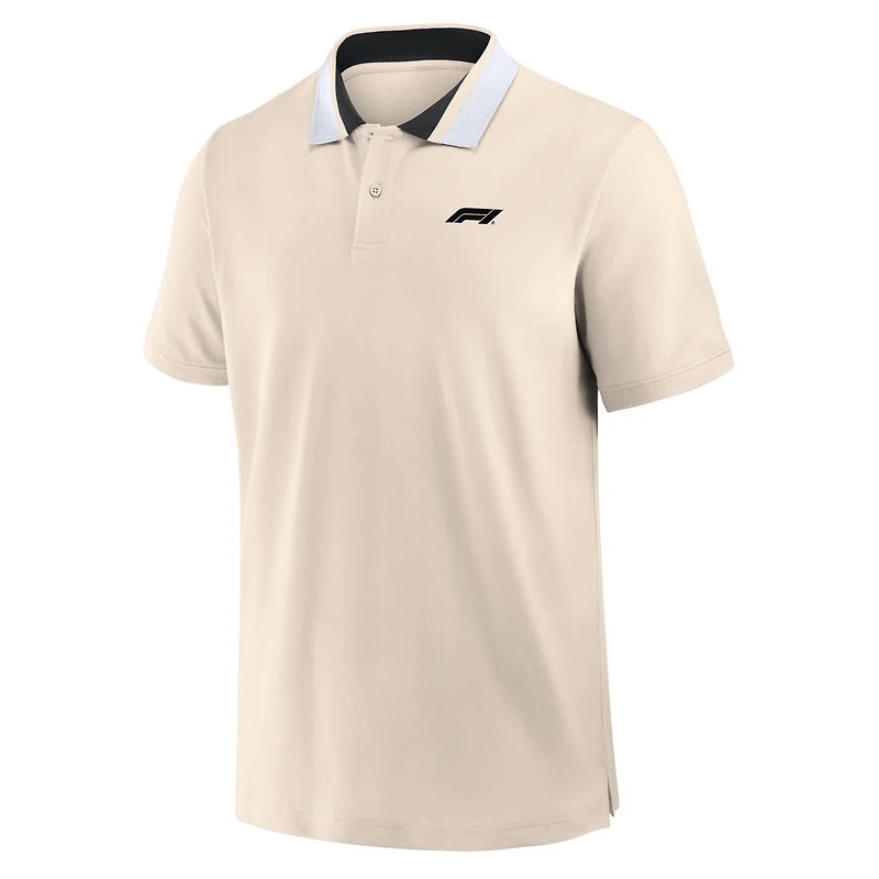 Polo beige Formule 1 Fanatics pour homme