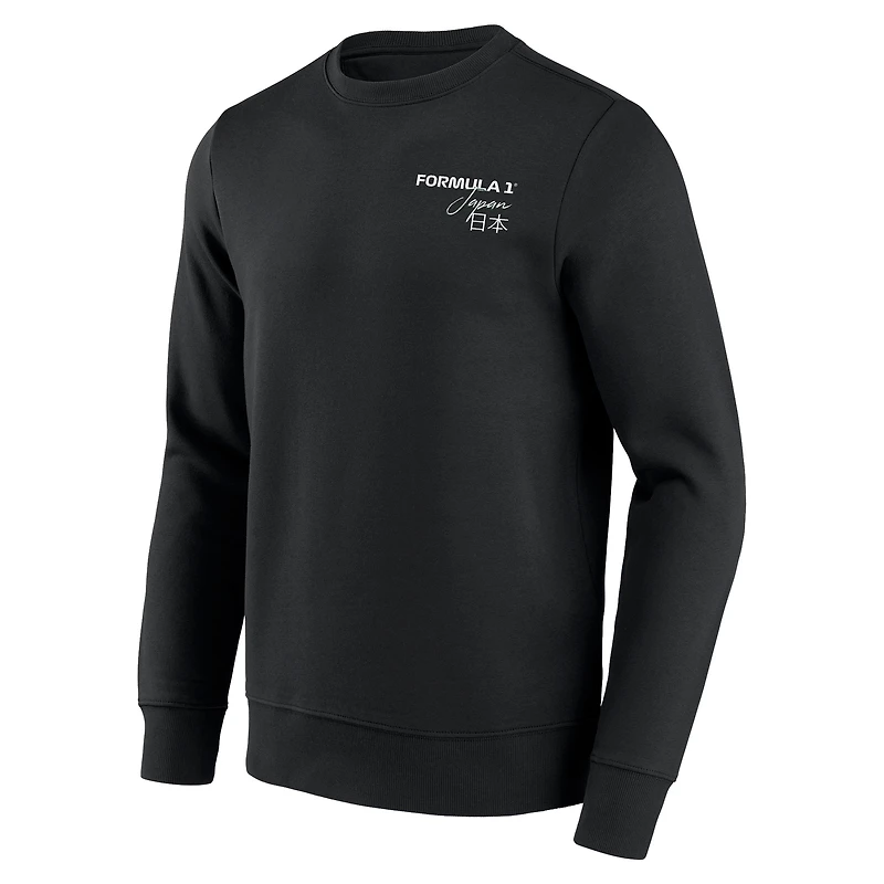 Men's Fanatics Black 2025 Japan Grand Prix Collage Graphic Pullover Sweatshirt