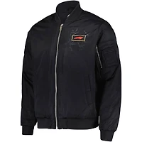 Blouson aviateur entièrement zippé Fanatics noir pour homme, Formule 1 2025, Grand Prix de Chine, Année du Serpent