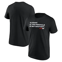 T-shirt noir pour homme avec slogan Formule 1 F175