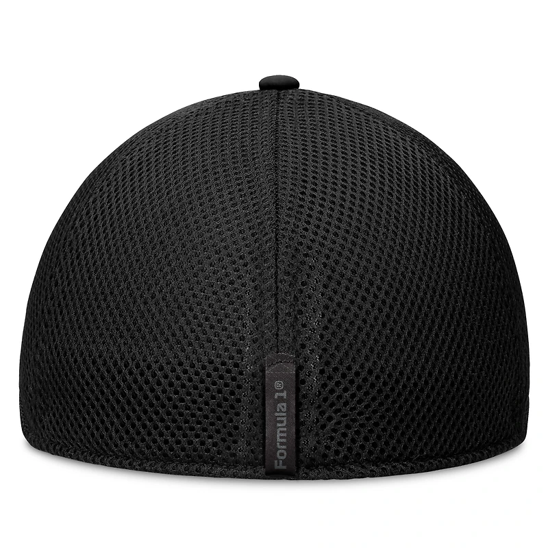 Casquette Fanatics noire Formule 1 Nocturn Sport Flex pour homme