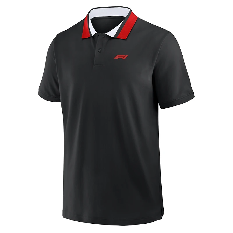 Men's Fanatics Black Formula 1 Primary Polo