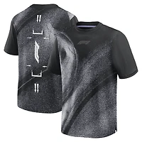T-shirt oversize Fanatics noir pour homme, motif Formule 1 et vitesse sur circuit
