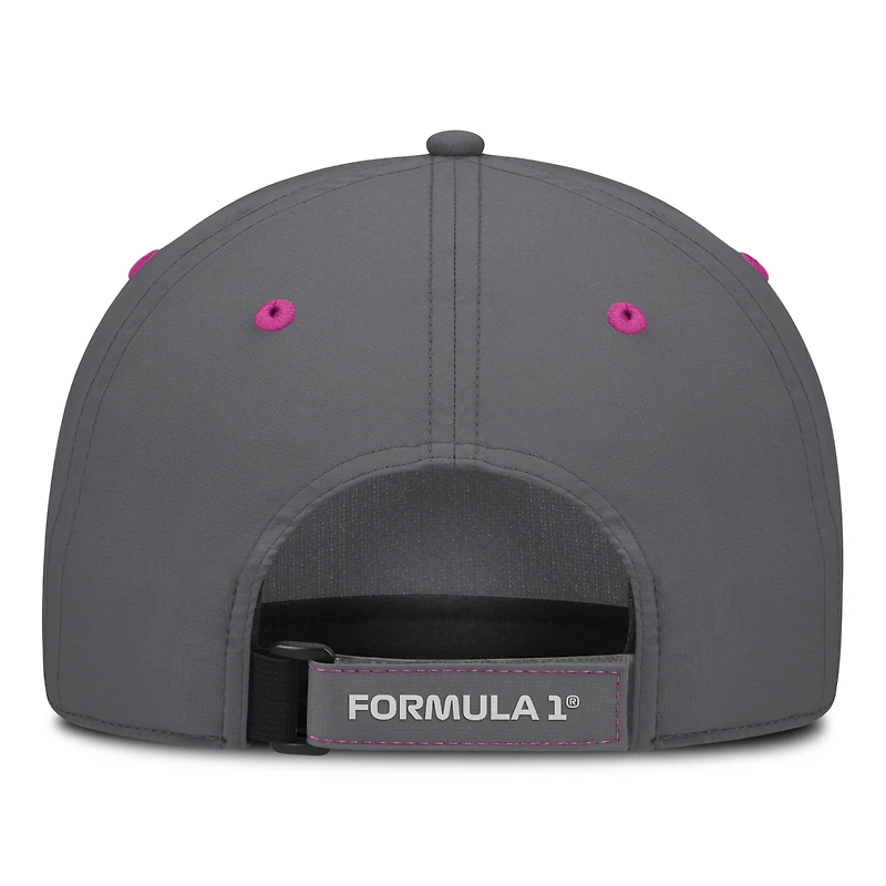 Casquette Fanatics grise Formula 1 Diverge pour homme, non structurée et ajustable