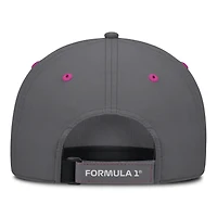 Casquette Fanatics grise Formula 1 Diverge pour homme, non structurée et ajustable